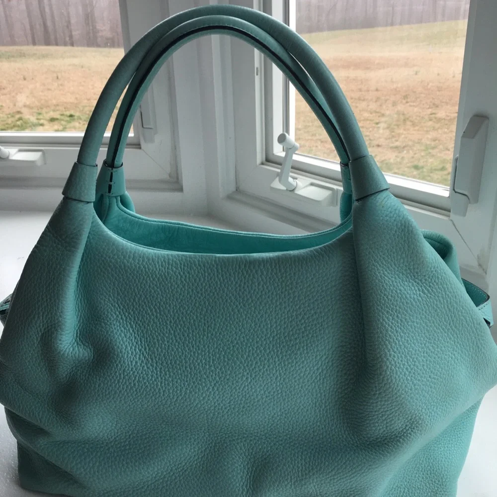 kate spade Aqua/Turquoise Leather Hobo Bag